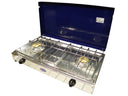 5522 Fornello 2 Fuochi Blu Inox