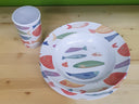 Piatto Fondo Melamina 23 cm Pesci