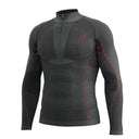 Merino Base Layer Zip grigio
